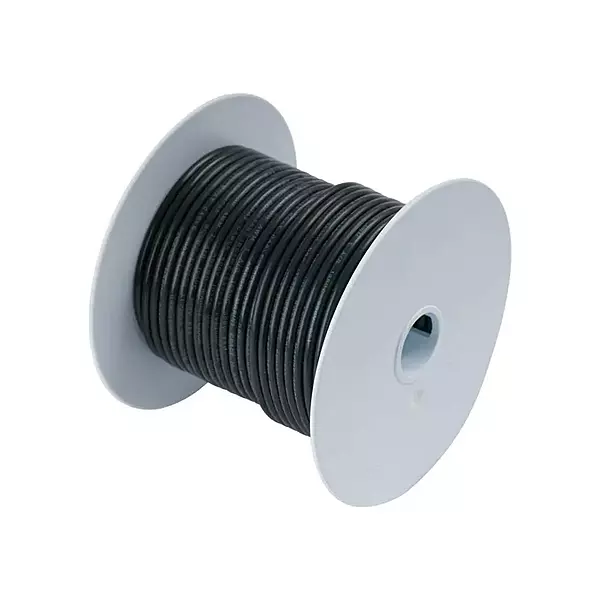 Ancor 106025 Marine Grade Electrical Primary Tinned Copper Boat Wiring (12-Gauge, Black, 250-Feet)