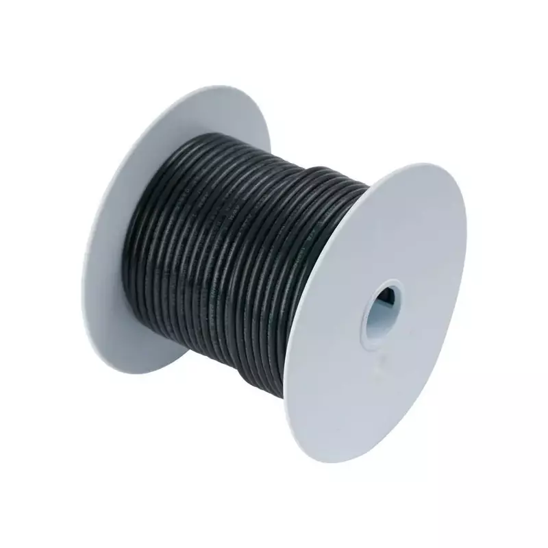 Ancor 106025 Marine Grade Electrical Primary Tinned Copper Boat Wiring (12-Gauge, Black, 250-Feet)