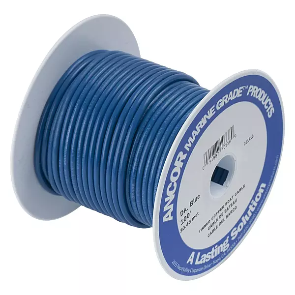 Ancor 106110 Tinned Copper Wire, 12 AWG (3mm2), Dark Blue - 100ft