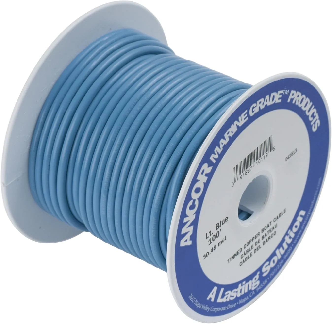 Ancor 103910 Marine Grade Electrical Primary Tinned Copper Boat Wiring (14-Gauge, Light Blue, 100-Feet)