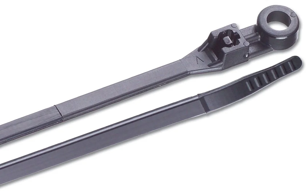 Ancor 199229 Cable Tie, Mounting, 8", Black, 100pc/bag