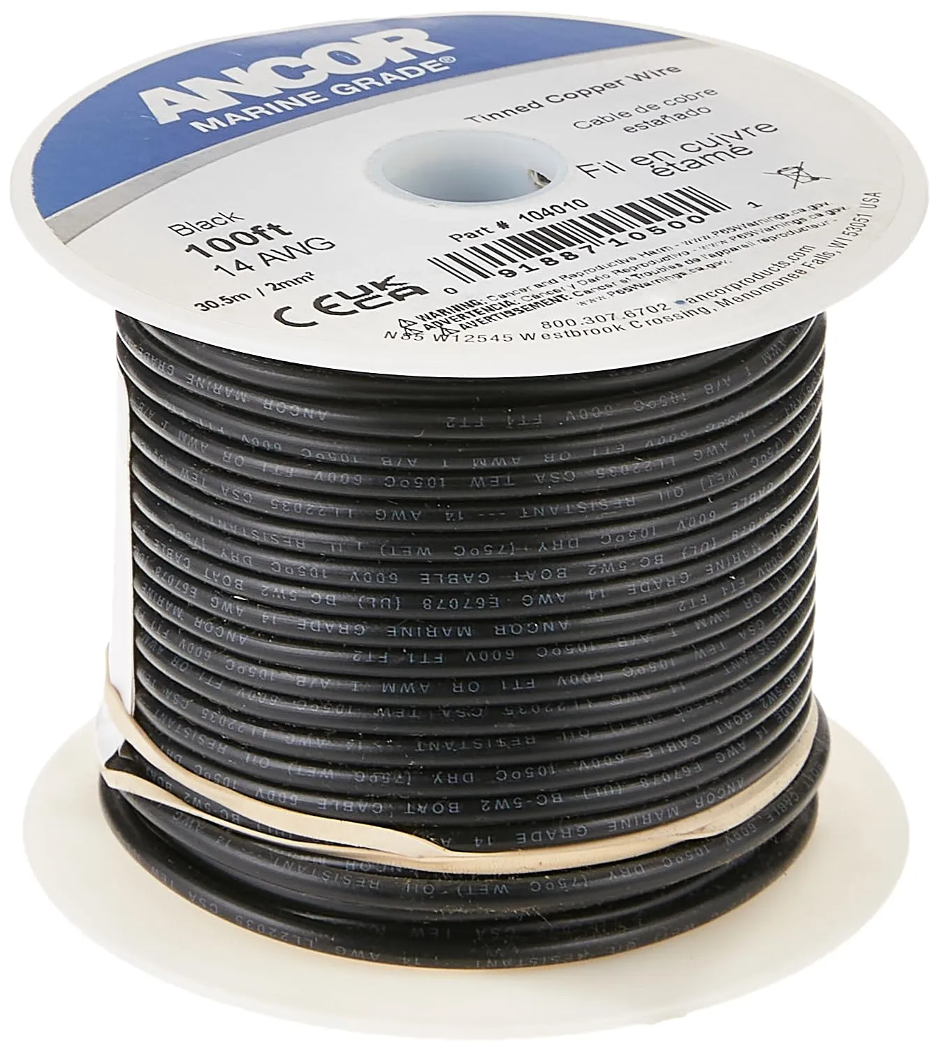 Ancor Marine Grade Tinned Copper Primary Wire and Battery Cable