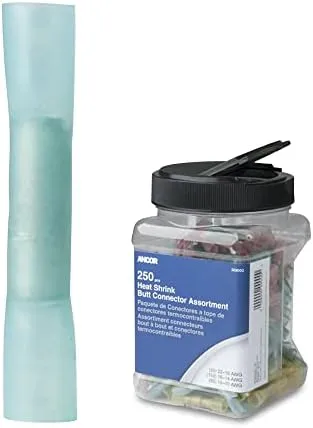 Ancor 16-14 AWG Heat Shrink Butt Connector - 250-Pieces - Jar