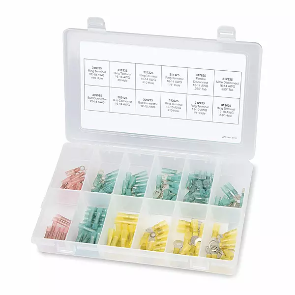 Ancor 320101 Heat Shrink Terminals & Connectors Kit, 160-Piece, Assorted Colors