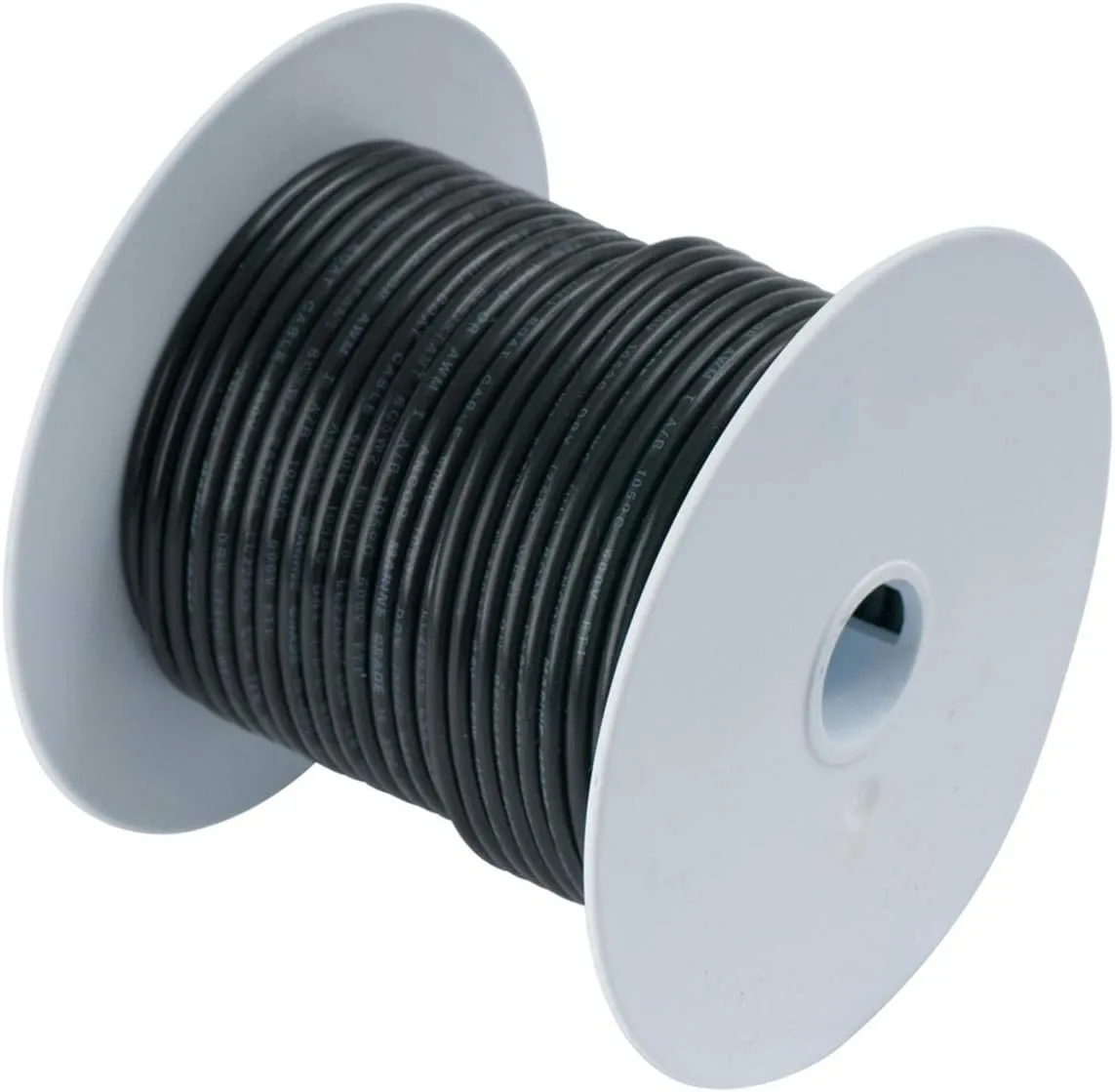 Ancor 100010 Tinned Copper Wire, 18 AWG (0.8mm2), Black - 100ft