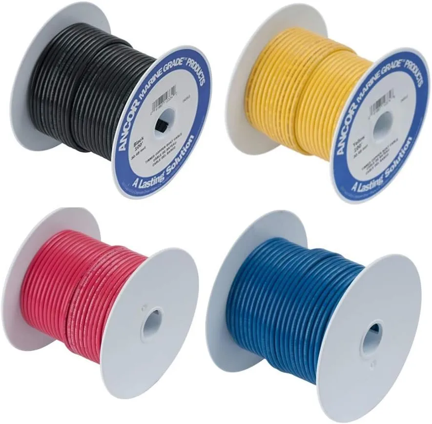 Ancor 100810 Tinned Copper Wire, 18 AWG (0.8mm2), Red - 100ft