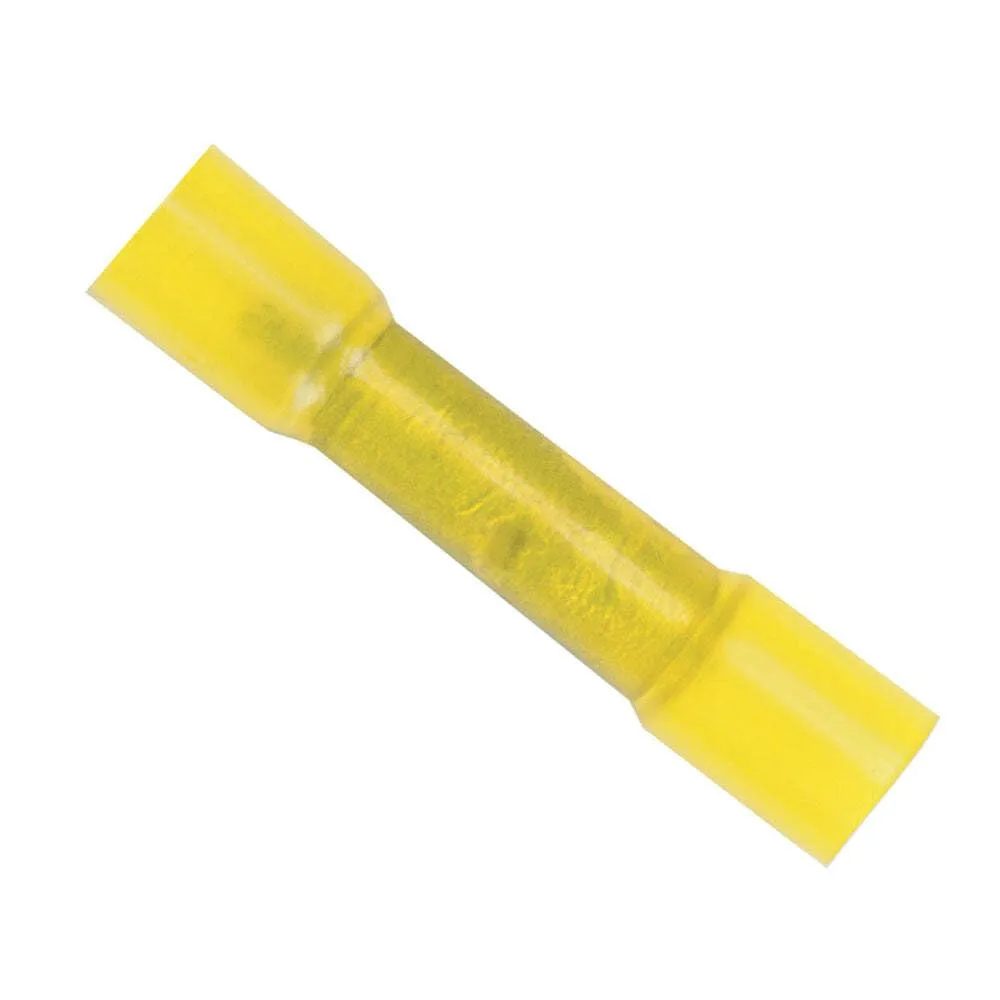 Ancor 309203 Marine Grade Electrical Nylon Insulated Adhesive Lined Heat Shrink Butt Connectors (12 to 10-Gauge, Yellow