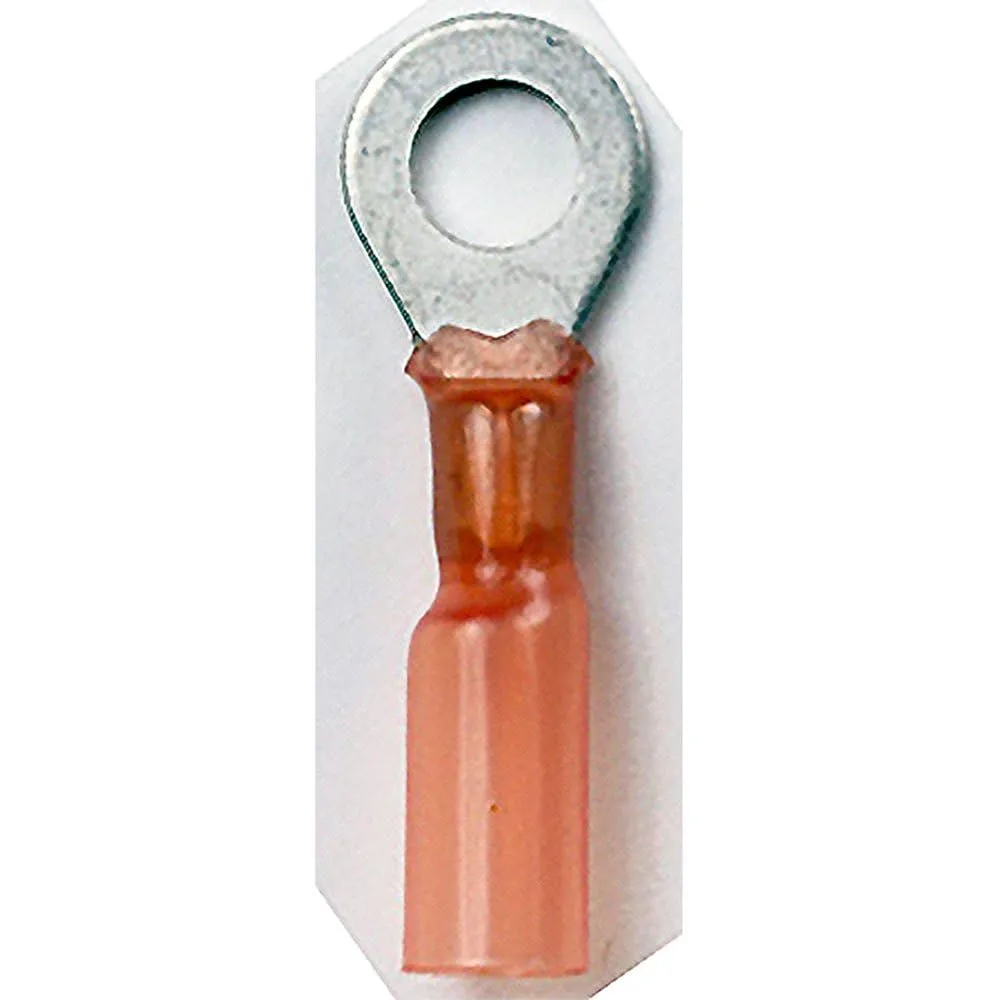 Ancor 310203 Marine Grade Electrical Nylon Insulated Adhesive Lined Heat Shrink Ring Terminals (22 to 18-Gauge, Size 8 Screw