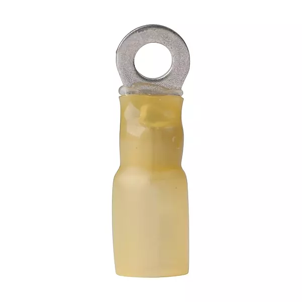 Ancor 312203 Marine Grade Electrical Nylon Insulated Adhesive Lined Heat Shrink Ring Terminals (12 to 10-Gauge, Size 8 Screw