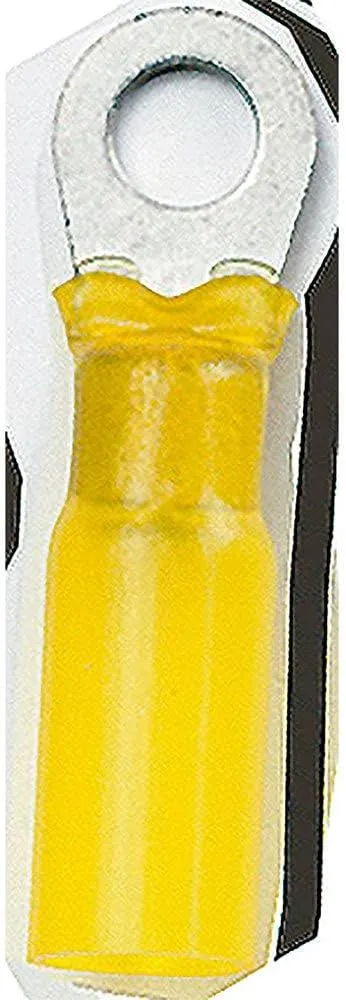 Ancor 312325 Marine Grade Electrical Nylon Insulated Adhesive Lined Heat Shrink Ring Terminals (12 to 10-Gauge
