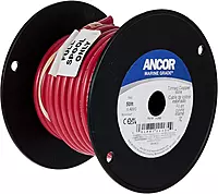 Ancor 112505 Tinned Copper Wire, 6 AWG (13mm2), Red - 50ft