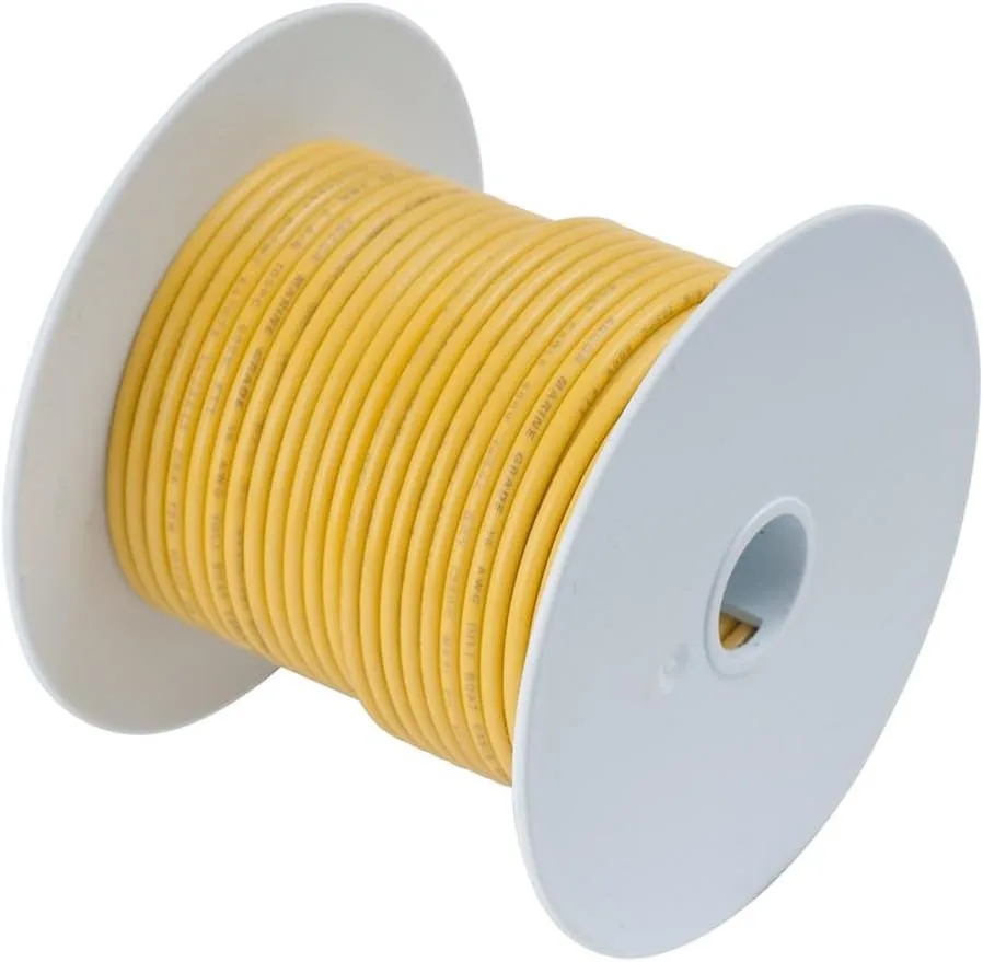 Ancor 111905 Marine Grade Electrical Tinned Copper Battery Cable (8-Gauge, Yellow, 50-Feet)