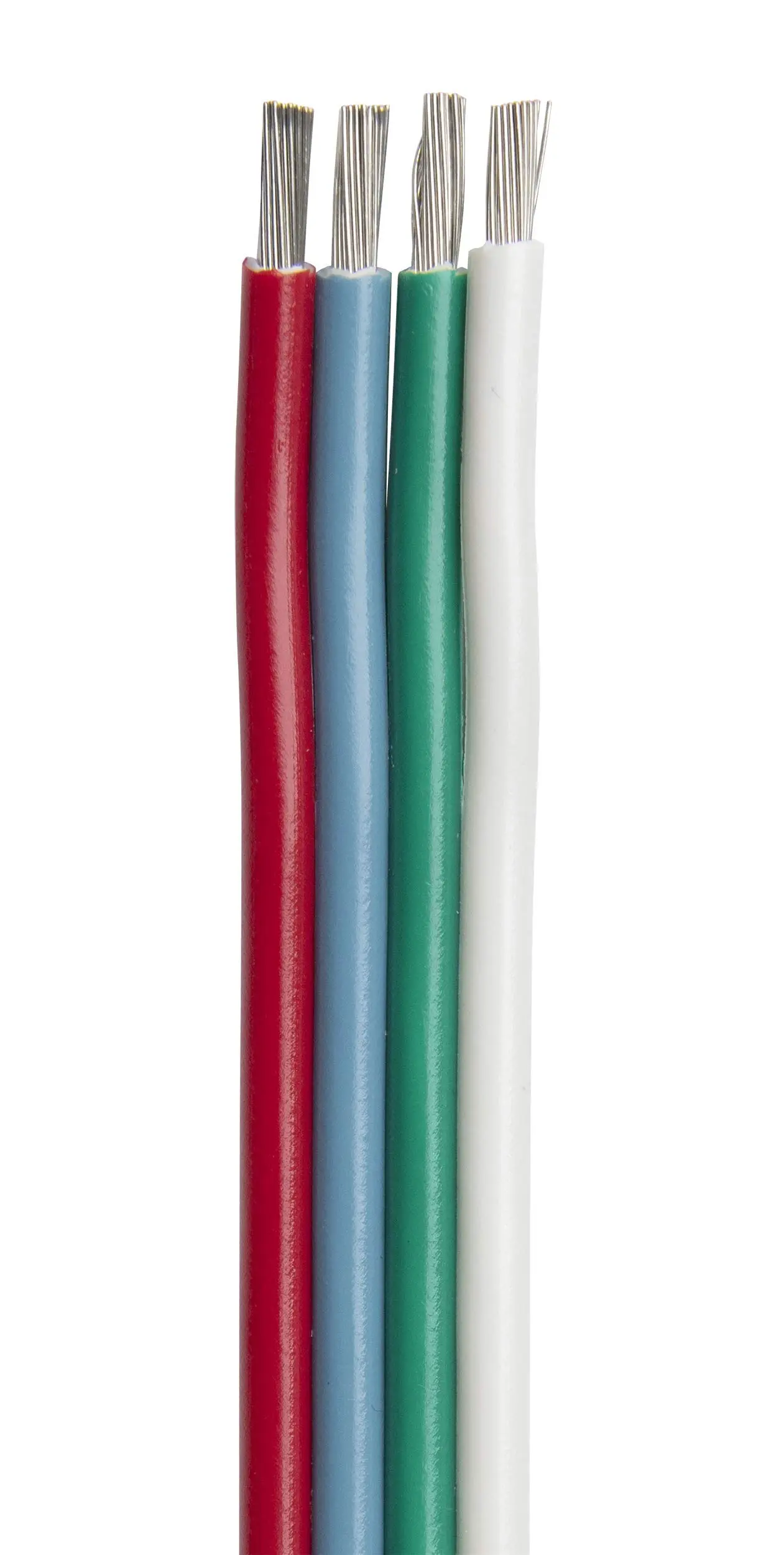 Ancor 160210 Bonded Cable, 14/4 AWG (4 x 1mm2), Flat - 100ft - RD/LB/GN/WH