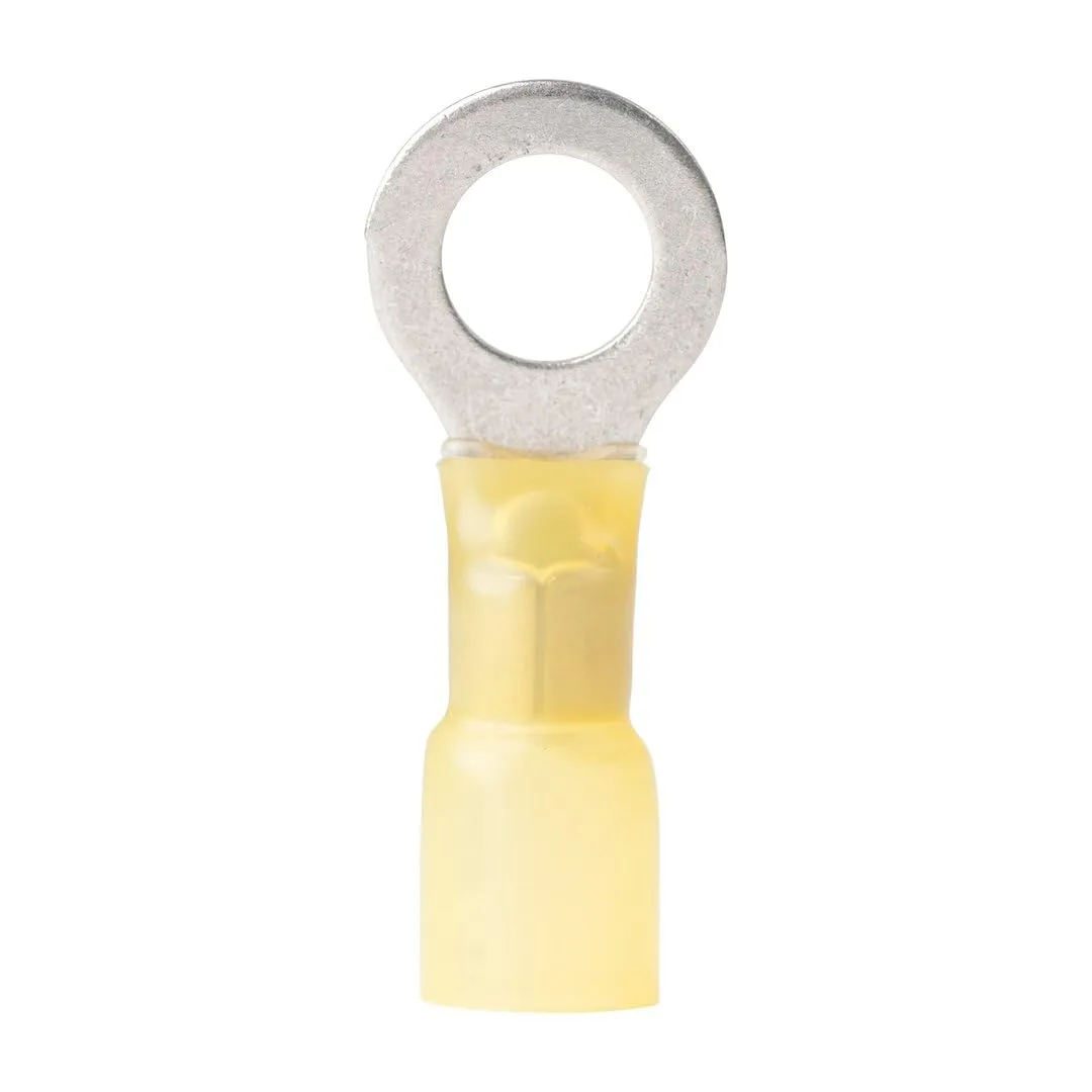 Ancor 312525 Marine Grade Electrical Nylon Insulated Adhesive Lined Heat Shrink Ring Terminals (12 to 10-Gauge
