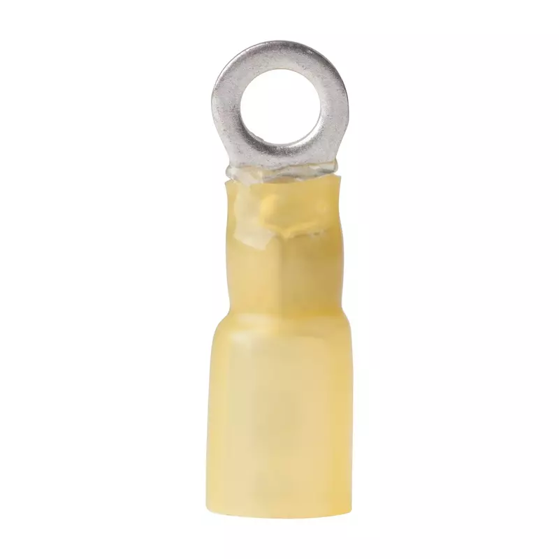 Ancor 312225 Marine Grade Electrical Nylon Insulated Adhesive Lined Heat Shrink Ring Terminals (12 to 10-Gauge, Size 8 Screw