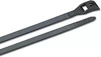 Ancor 199325 Cable Tie, Low Profile, 8", Black, 100pc
