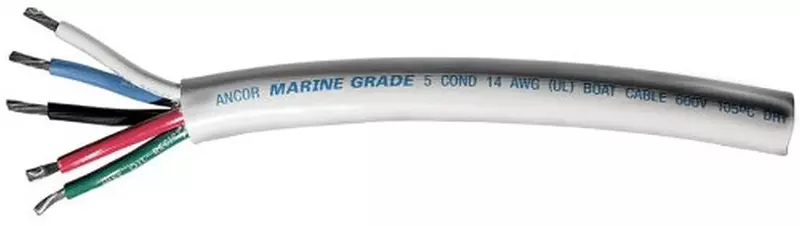 Ancor 155010 Marine Grade Electrical Round Tinned Boat Mast Cable (14-Gauge, 100-Feet)