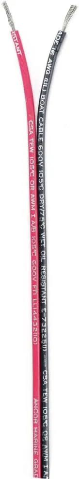 Ancor Marine Grade Ribbon Bonded Flat 16/2 AWG 2-Cable