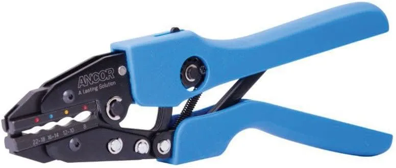 Ancor Single Crimp Ratchet Tool f/22-8 AWG Heatshrink, Vinyl & Nylon Insulated Terminals & Connectors