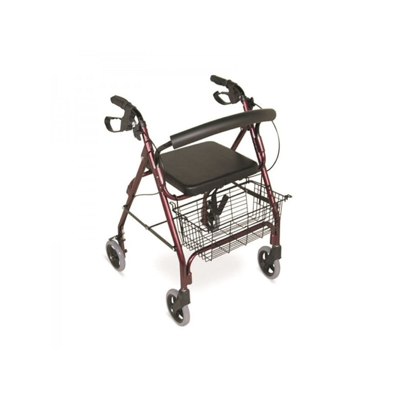 Andadera Aluminio 4 Ruedas con Asiento Rollator Andadera Aluminio 4 Ruedas con Asiento Rollator