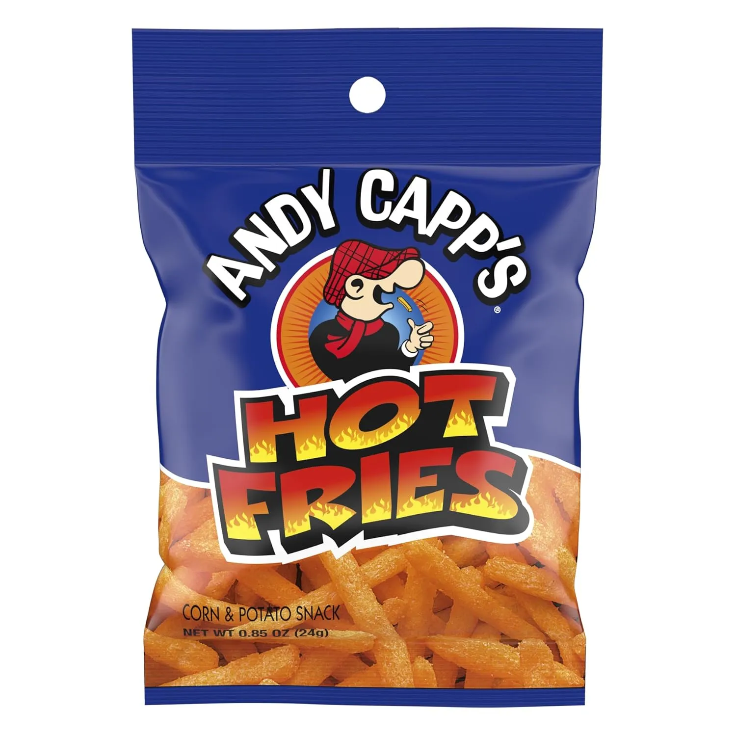 Andy Capp's Hot Fries, 0.85 oz, 72 Pack