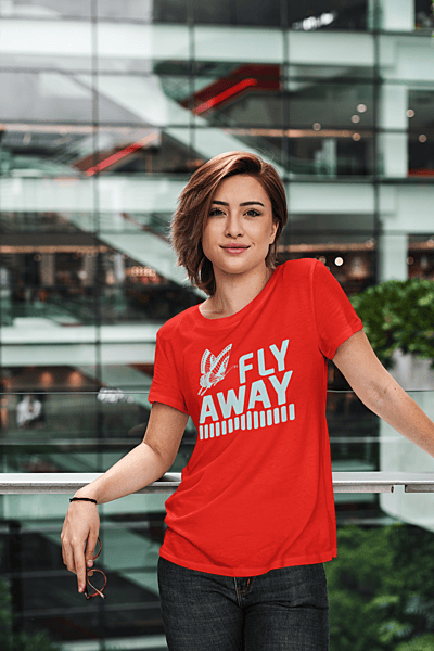 Fly Away Motivational Bird Graphic Tee