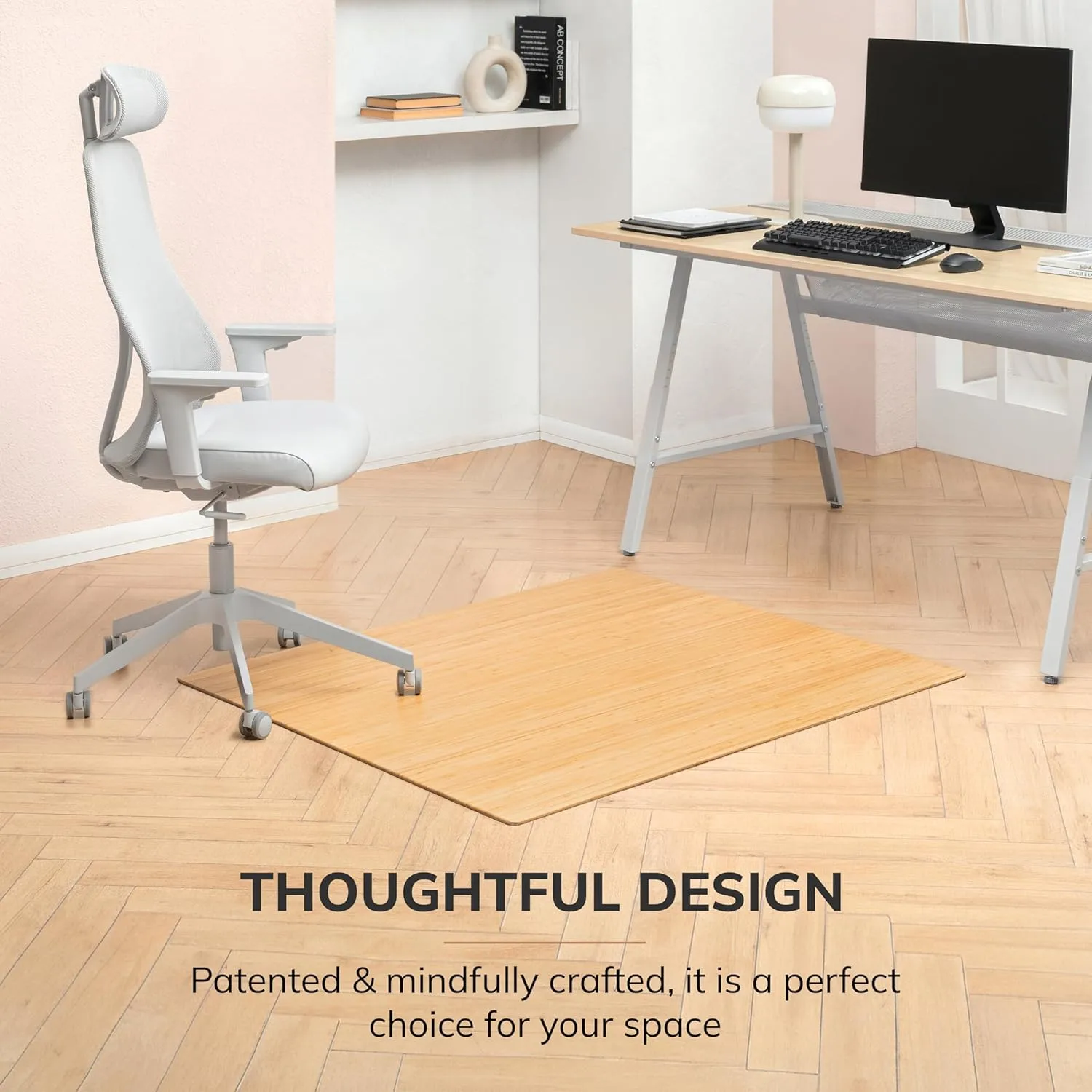 Anji Mountain Office Chairmat Thickest & Sturdy Bamboo Chairmats Highly Premium Quality Anti-Slip Heavy Duty
