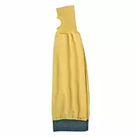 Ansell Yellow 22" Light Weight Kevlar Cut Resistant Assembler Interlock Sleeve with Thumb Hole and Knit Cuff