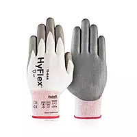 Ansell HyFlex 11-644 Mechanical Protection Cut-Resistant Industrial Gloves, XX-Large, White & Grey (1 Pair)