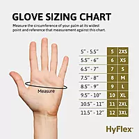 Ansell HyFlex 11-644 Mechanical Protection Cut-Resistant Industrial Gloves, XX-Large, White & Grey (1 Pair)