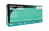 Series Microflex Neopro Disposable Gloves: Size X-Large, 5.1 mil, Uncoated-Coated Neoprene, Medical Grade, Unpowdered