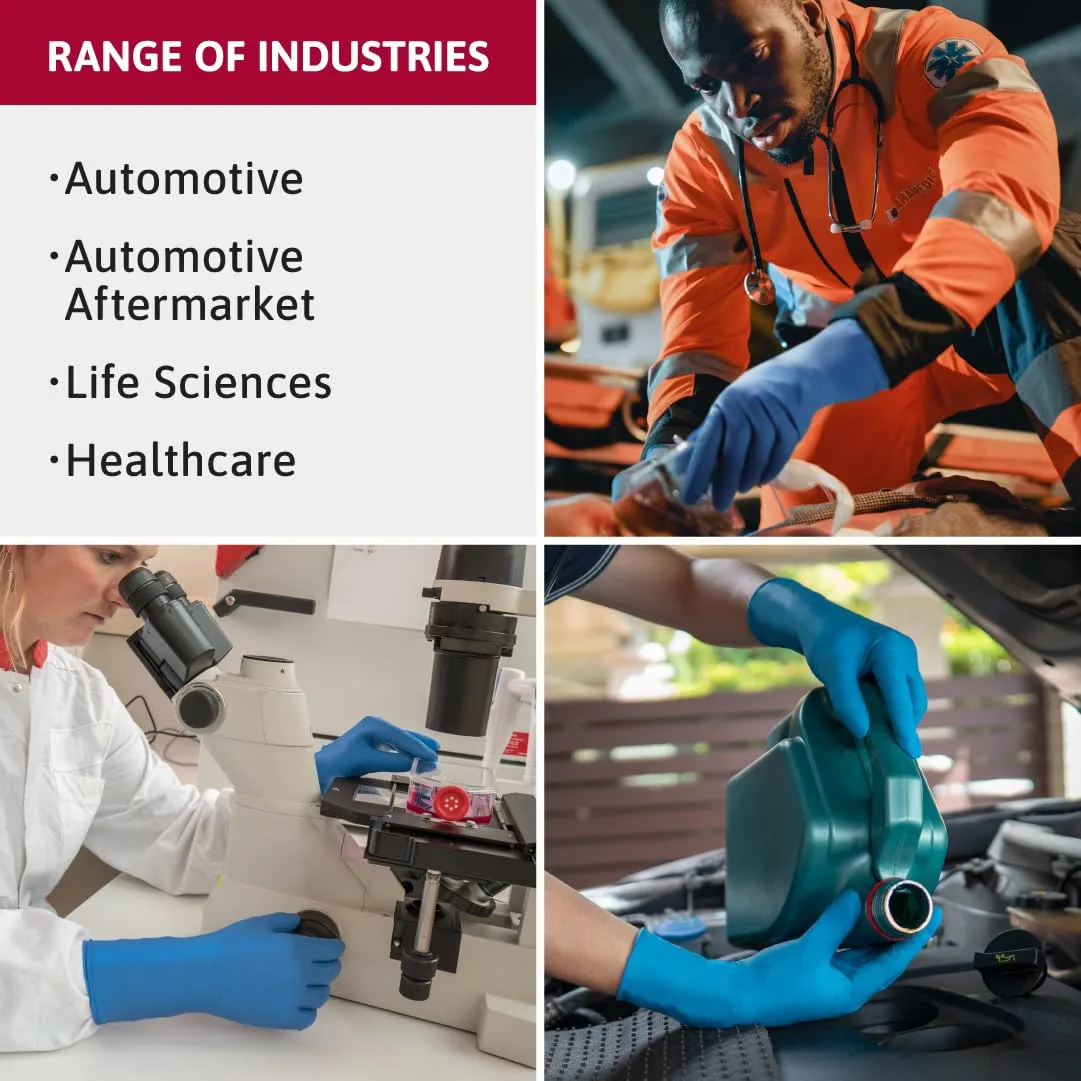 Ansell MICROFLEX SafeGrip SG-375 Extra Thick Disposable Latex Gloves for Life Sciences