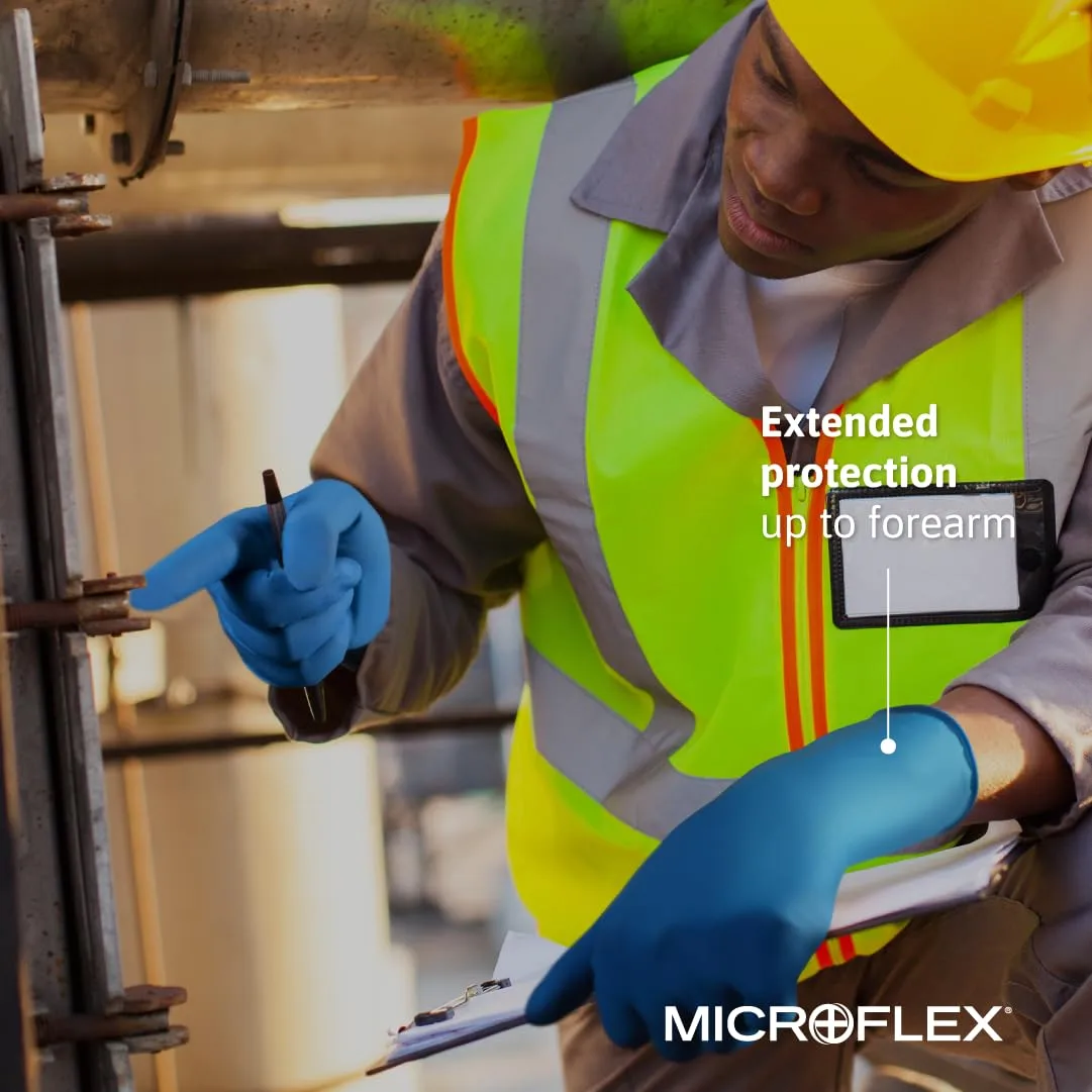 Ansell MICROFLEX SafeGrip SG-375 Extra Thick Disposable Latex Gloves for Life Sciences