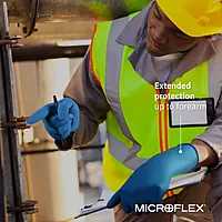 Ansell MICROFLEX SafeGrip SG-375 Extra Thick Disposable Latex Gloves for Life Sciences