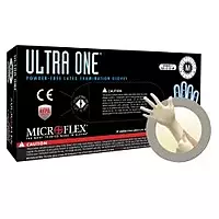 Micro Flex MFXUL315M Medium Ultra One Powder Free Latex Extended Cuff Examination Gloves