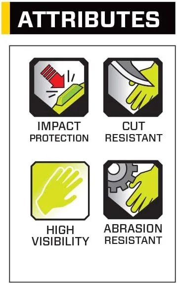 Ansell RINGERS R-297G Heavy Duty Industrial Padded Impact Protection Gloves