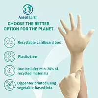 TouchNTuff Ansell Conform 69-210 Latex Glove, Powdered, Disposable, Rolled Beaded Cuff, 9" Length, 5 mils Thick