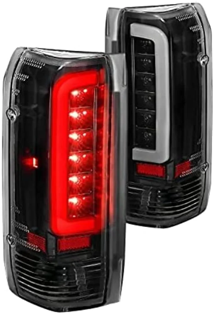 ANZO (311350) 1987-1996 Ford F-150 LED Taillights Black Housing Clear (Pair)