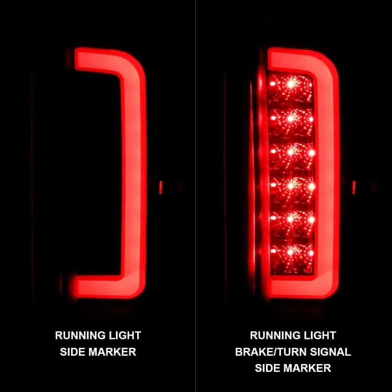 ANZO (311350) 1987-1996 Ford F-150 LED Taillights Black Housing Clear (Pair)