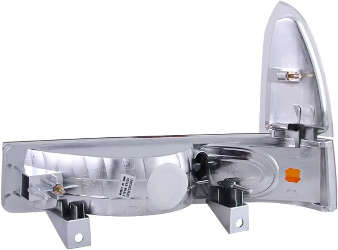 Anzo USA 511039 Ford Super Duty Chrome Euro with Amber Reflector Parking Light Assembly - (Sold in Pairs)