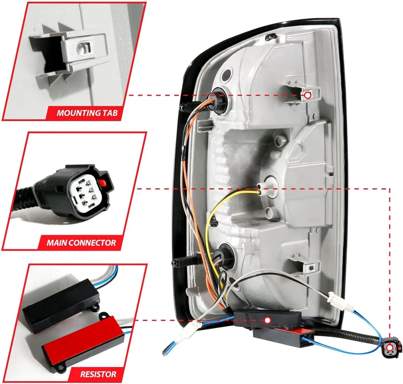 ANZO - Black Fiber Optic LED Tail Lights
