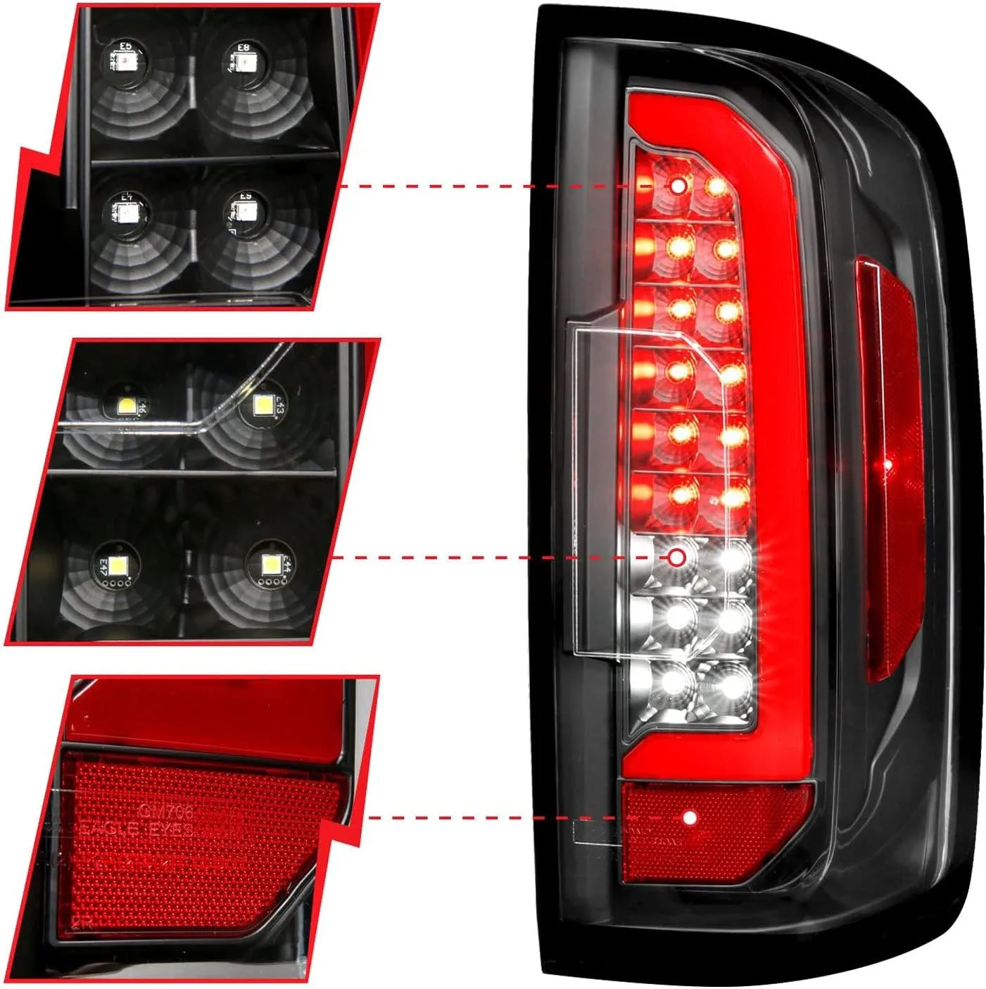 ANZO - Black Fiber Optic LED Tail Lights