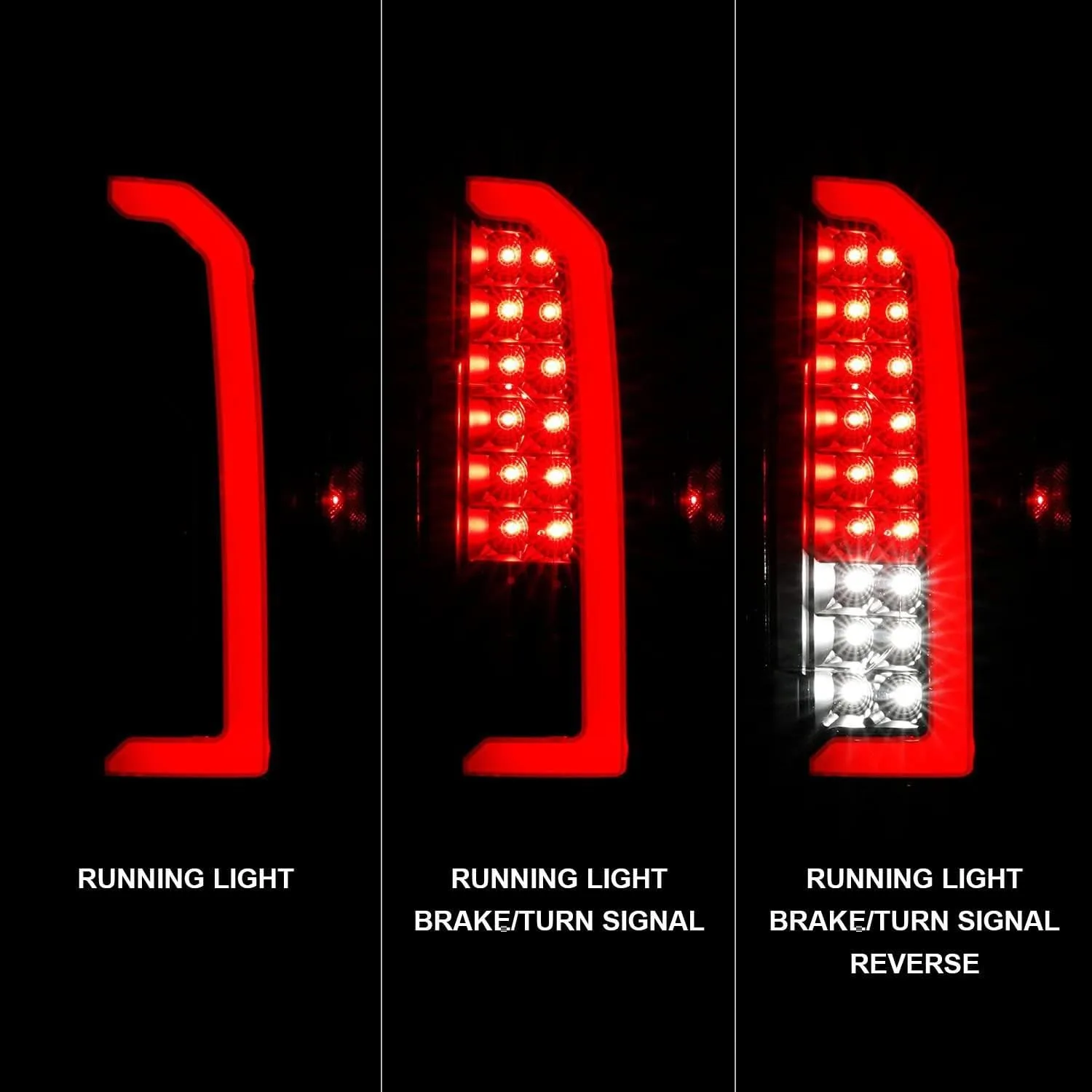 ANZO - Black Fiber Optic LED Tail Lights