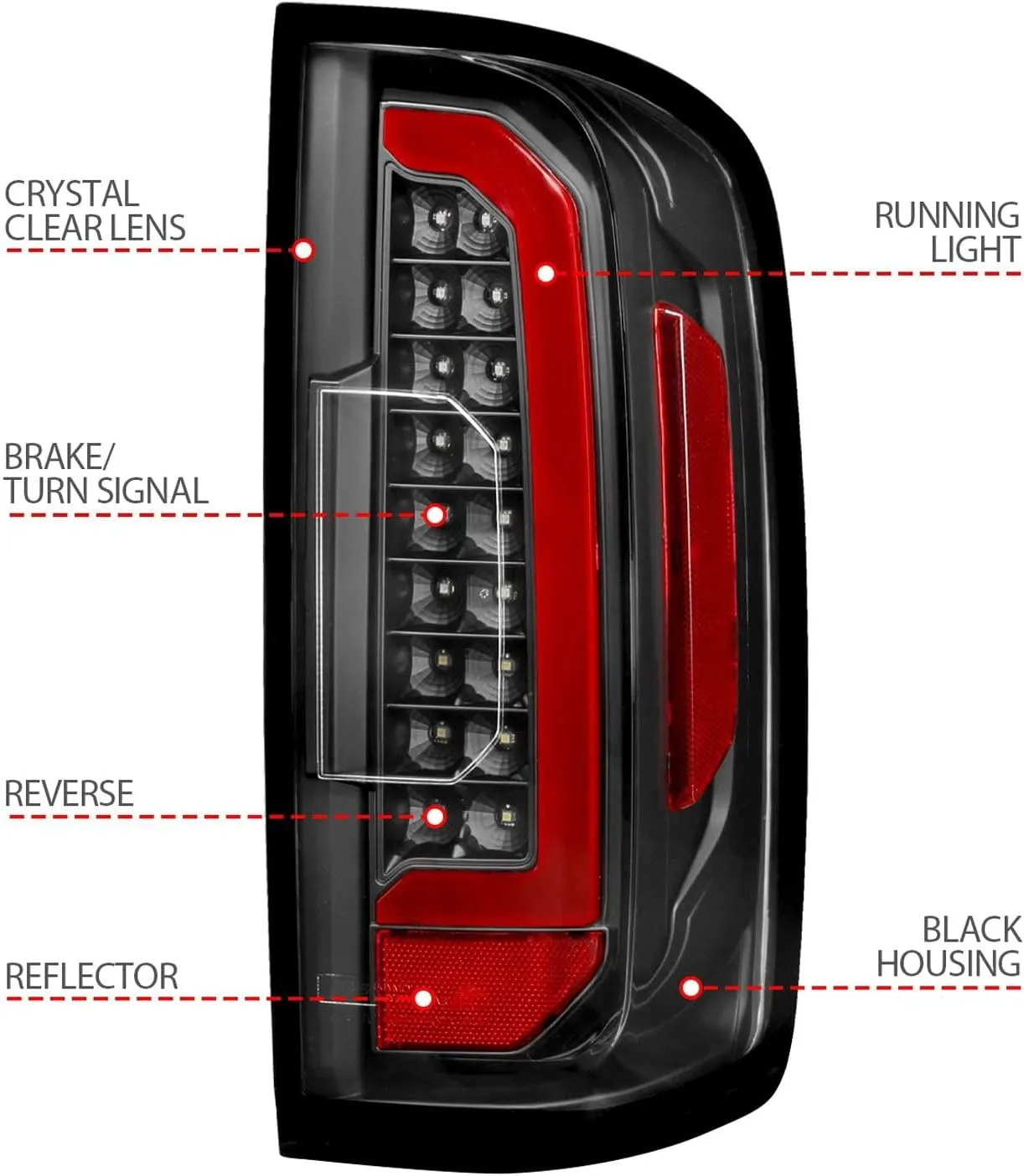 ANZO - Black Fiber Optic LED Tail Lights