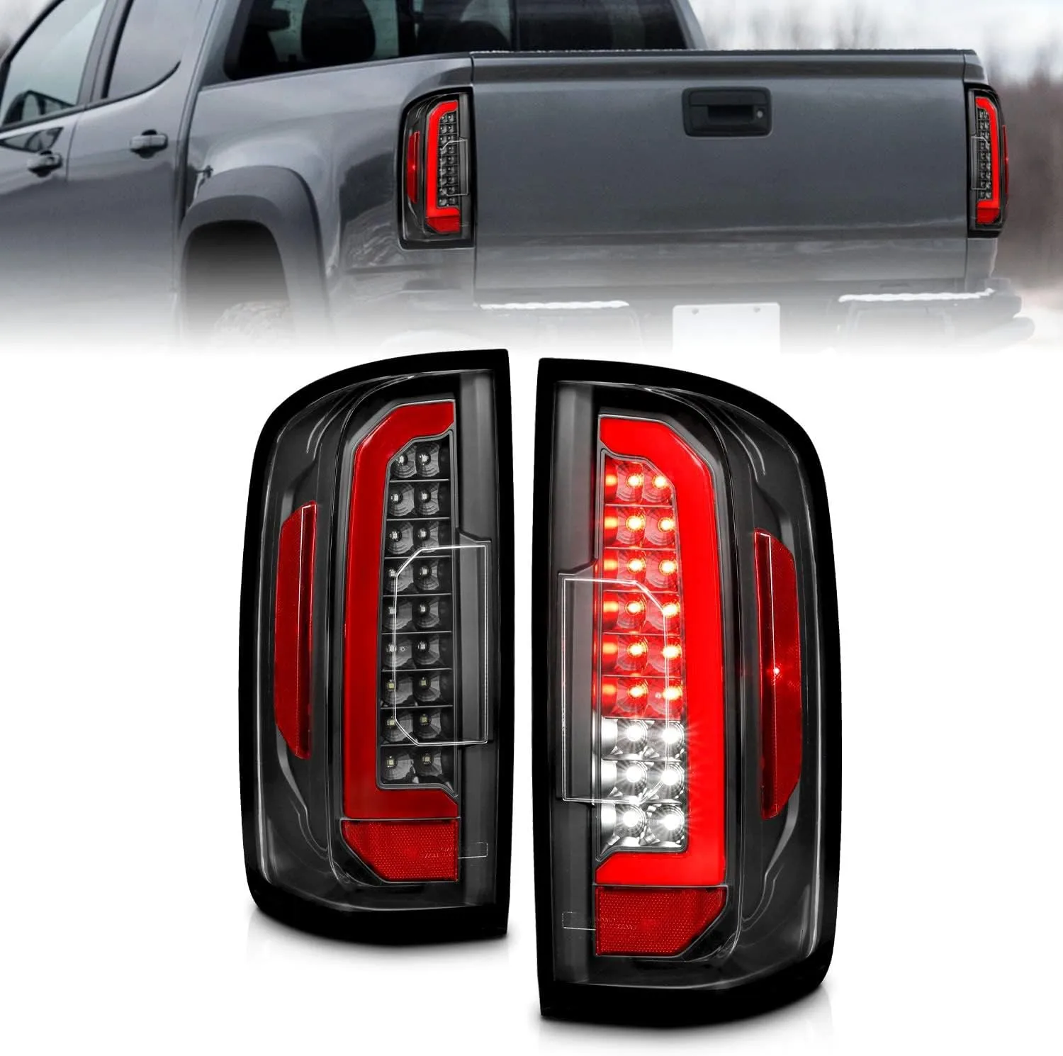 ANZO - Black Fiber Optic LED Tail Lights