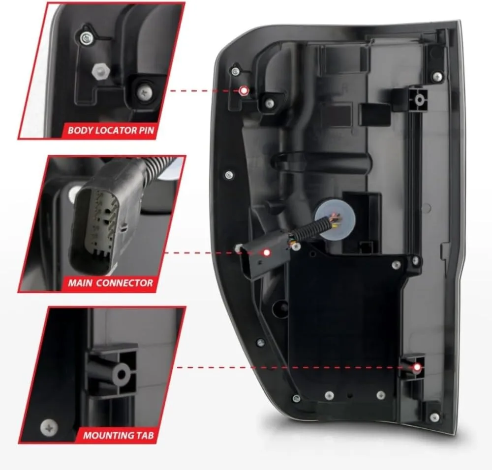 ANZO Black/Smoke LED Tail Light Assembly for Ranger 2019-2022