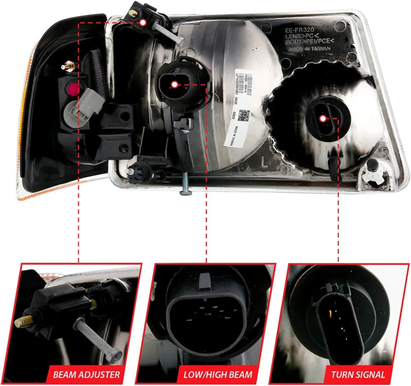 Anzo, Usa Usa 111484 Projector Headlamps Fits Ford Ranger