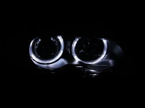 Anzo USA 121269 BMW Projector with Halo Black Clear with Amber Headlight Assembly - (Sold in Pairs)