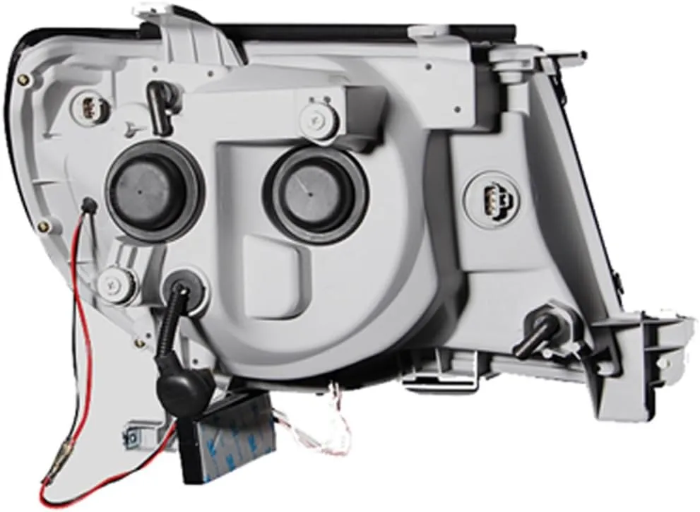 AnzoUSA 121282 Black Clear Projector Halo Headlight for Toyota Tacoma - (Sold in Pairs)