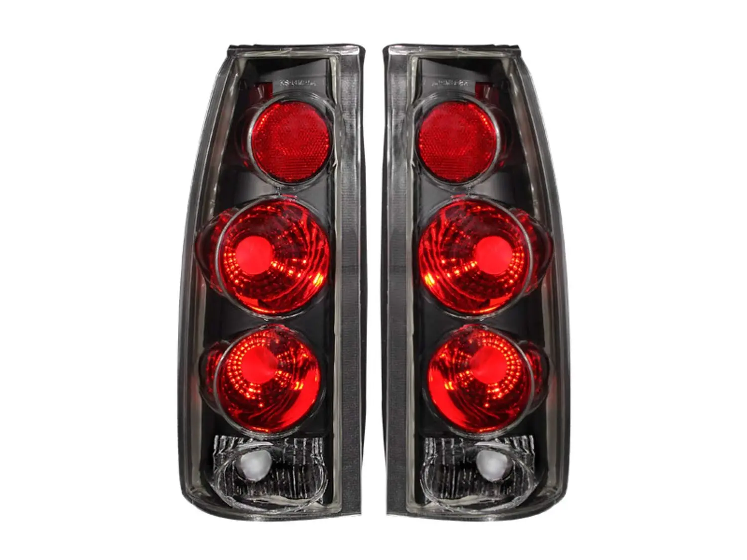 Anzo USA 211019 Chevrolet 3D Style Black Tail Light Assembly - (Sold in Pairs)